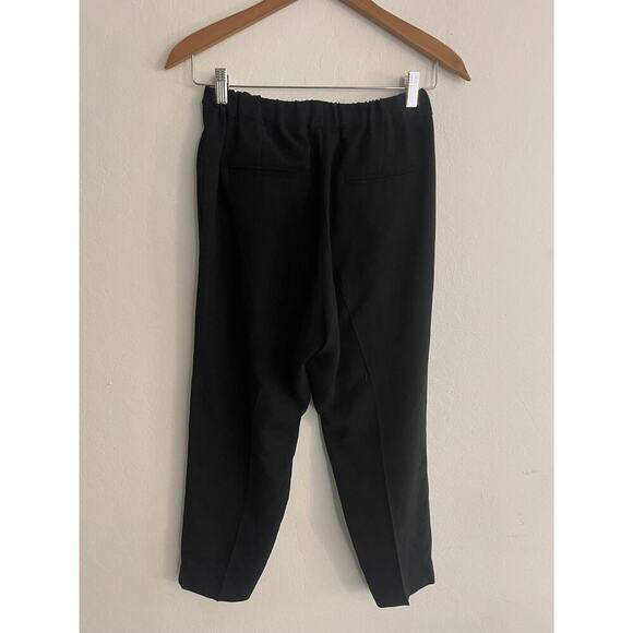 Nili Lotan M Pants Crepe Black Pull On Nahla Pockets Elastic Waist Pleated - Picture 8 of 9